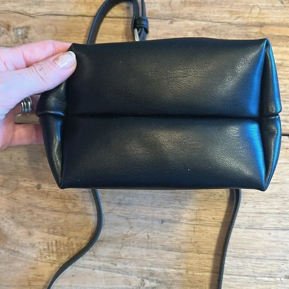 Anthropologie Small Black Faux Leather Crossbody Bag – Like New - Picture 7 of 8